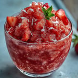 A vibrant Frozen Strawberry Lemonade Slushie, sweet and perfectly blended.