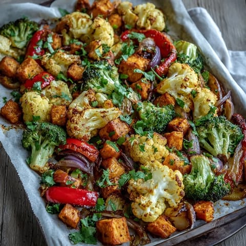 Vibrant Anti-Inflammatory Turmeric Roasted Vegetables with lemon and cilantro piled high.