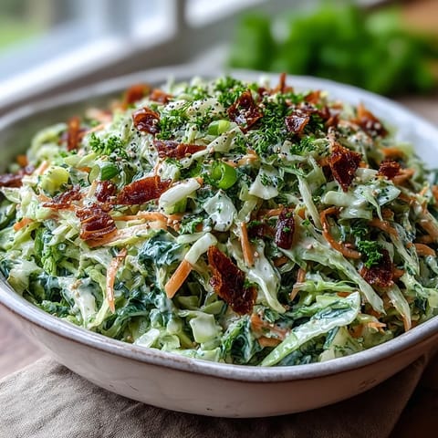 Vibrant green cabbage apple slaw, perfect picnic side dish, refreshingly crunchy.