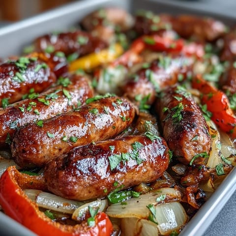 Sheet Pan Sausage Peppers