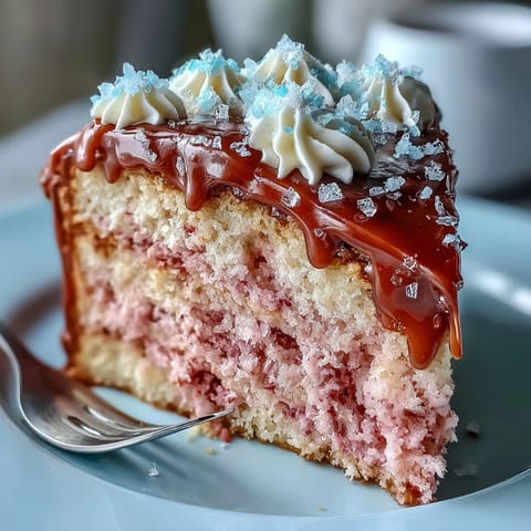 Rosé Velvet Cake with a beautiful edible gold drip topping.