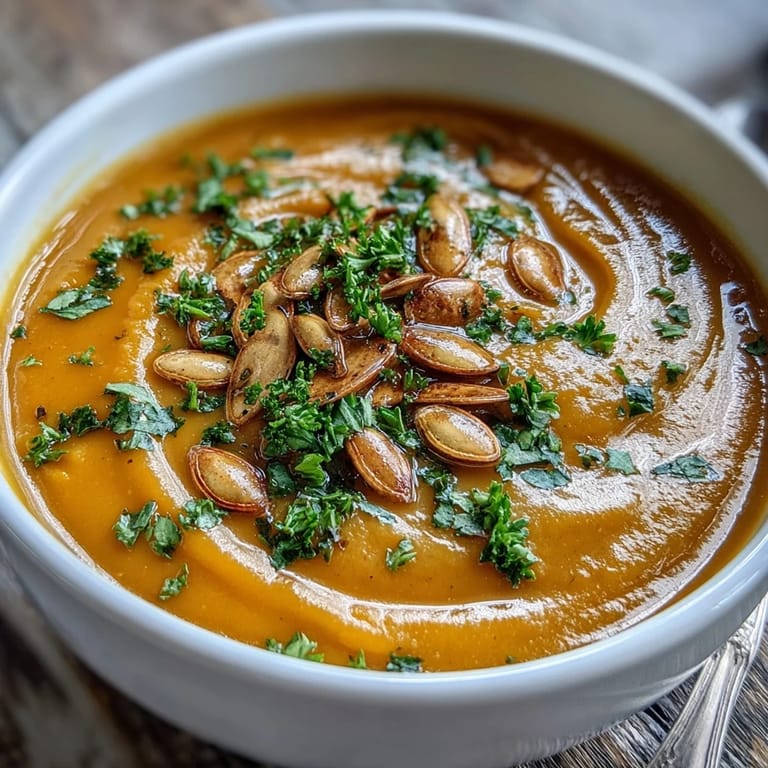 Richly spiced Pumpkin Soup simmering in a pot, steam rising with hints of cinnamon and cumin.