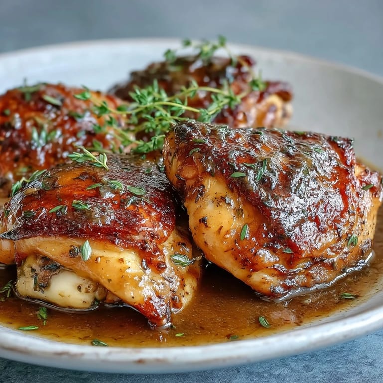 Tender Slow Cooker Honey Mustard Chicken in a glossy, savory glaze, perfect with creamy mashed potatoes.