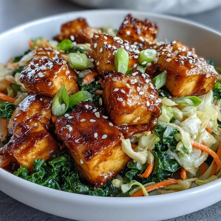 Freshly sautéed tofu, vibrant green cabbage, and shredded carrots create a hearty, plant-based egg roll bowl.