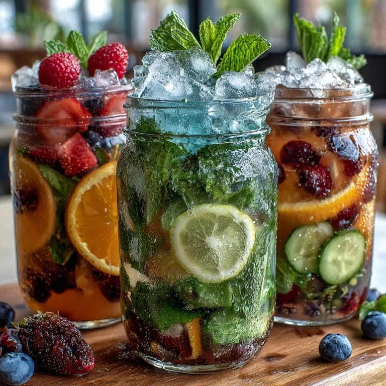 Festive lemonade station featuring sliced citrus, berries, and sparkling water for a bubbly twist.