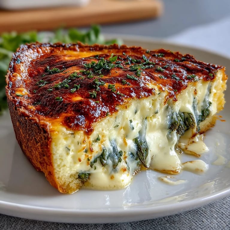 Creamy egg filling with fresh asparagus and rich Brie cheese, baked to perfection in a flaky crust.