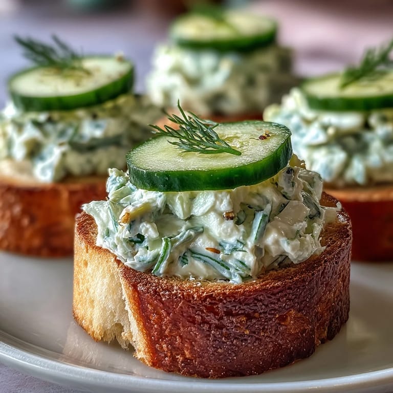 Appetizing Derby Day Benedictine Cucumber Canapés, a refreshing bite for gatherings.