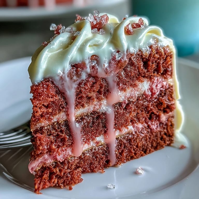Elegant Bridal Shower Rosé Velvet Cake with divine cream cheese frosting.