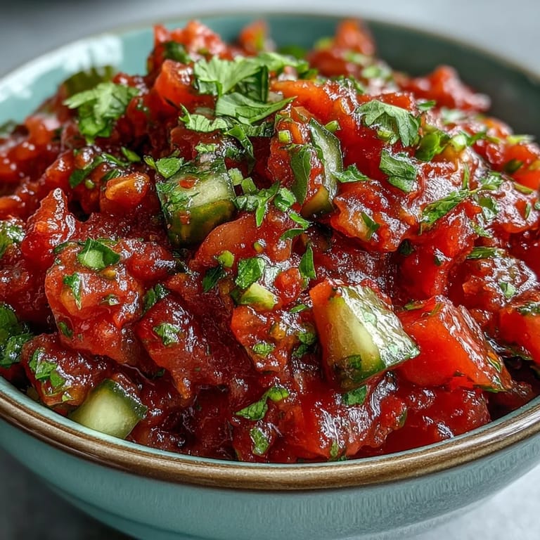 Colorful Pickle de Gallo salsa, bursting with dill pickle and lime flavors.