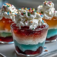 Rainbow Jello Cups for Kids